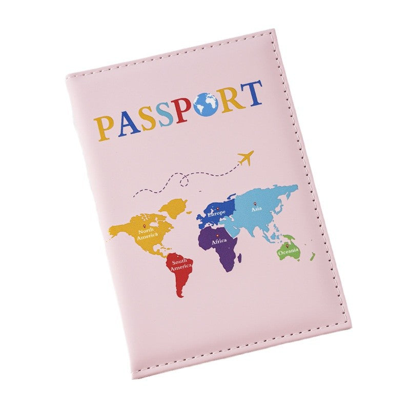 Color Map Passport Cover Storage Ticket Clip Id Package