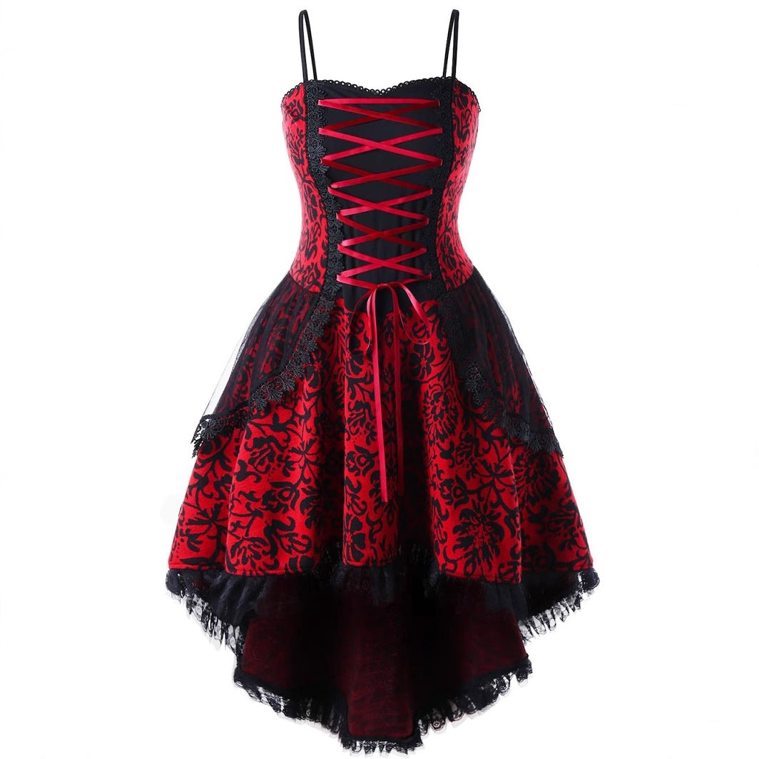 Women's Dress Lolita Sling Lace Irregular Big Plus Size