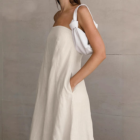 Women's Design Simple Dress Slim Fit Graceful Tube Solid Dresses