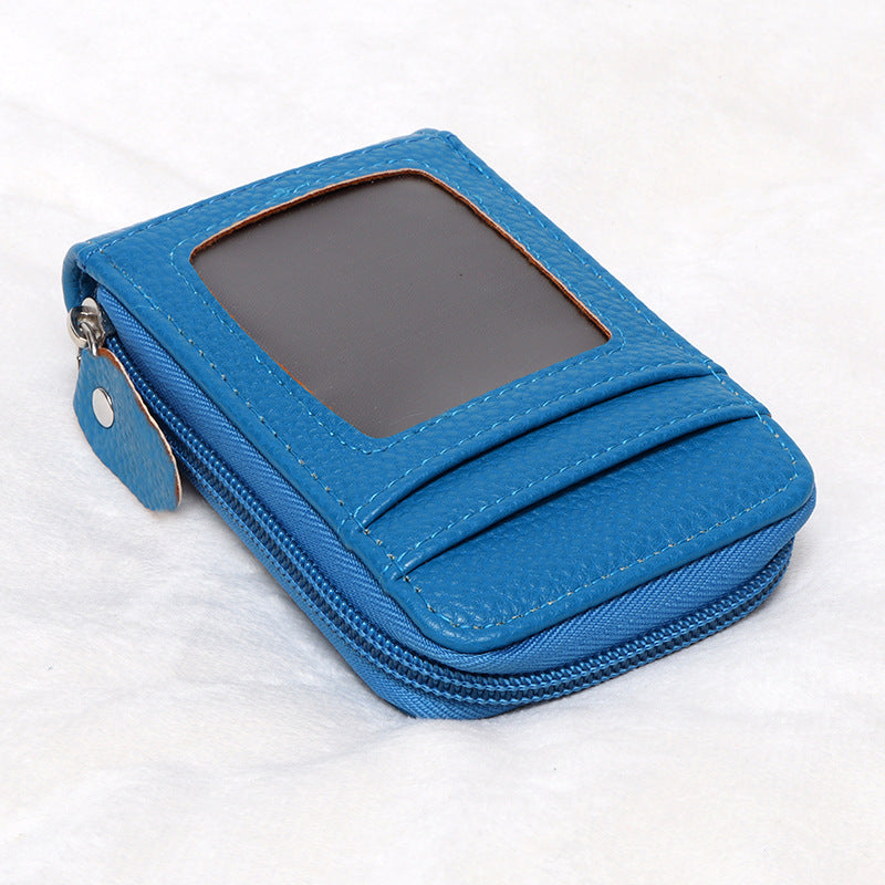 Creative Organ Multifunctional Zipper Vertical Short Card Holder