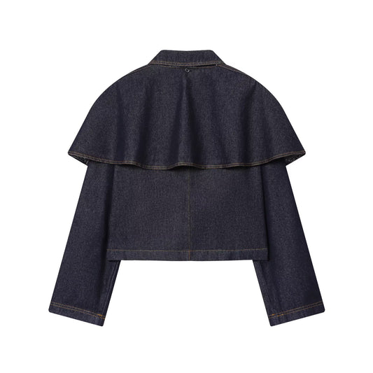 Women's Charming Fashion Casual Cape Denim Blouses