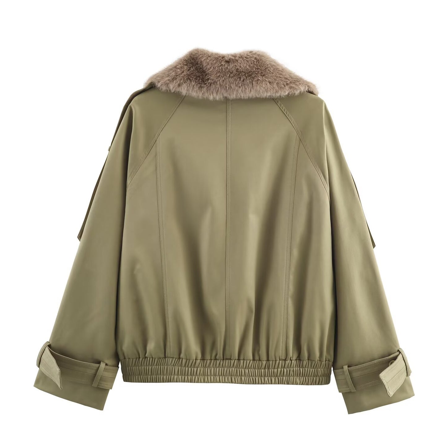 Women's Autumn Loose Fur Collar Wind Coats