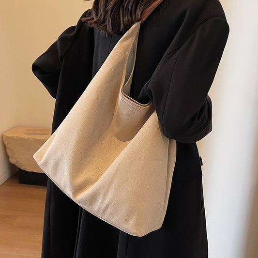 Women's Frosted Vintage Large Capacity Versatile Popular Bucket Bags