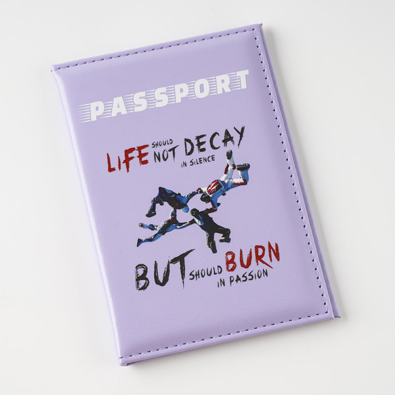 Blood Color Printing Passport Cover Position Ticket Card Holder