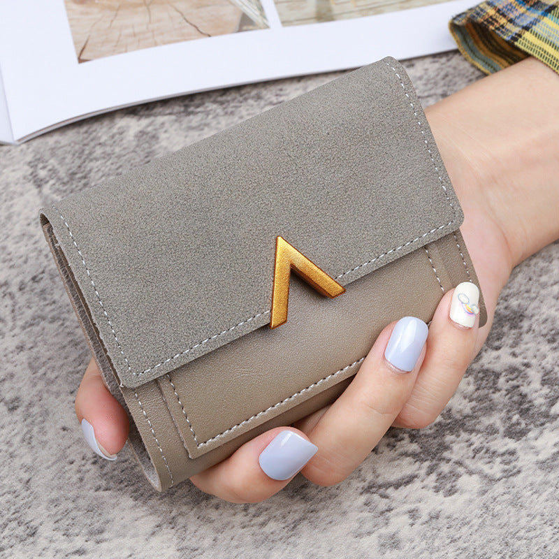 Women's Korean Style Tri Fold Short Vintage Ladies Wallets