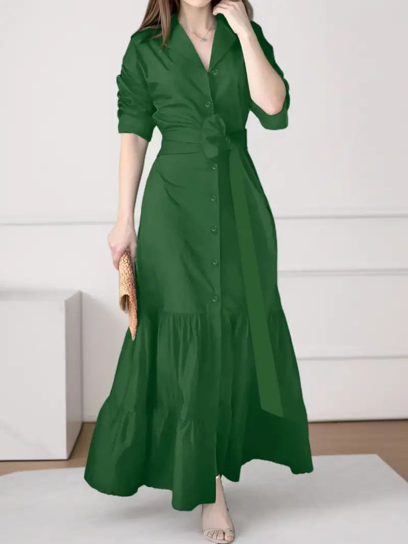Women's Temperament Bohemian Exotic Vacation Printed Mid-length Dresses