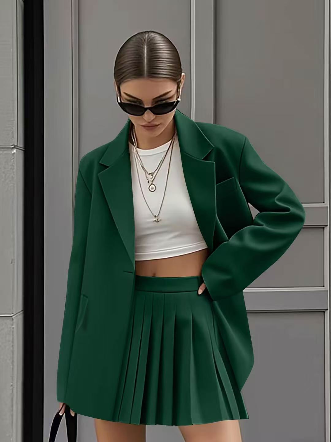 Women's Glamorous Casual Fashion Tailored Pleated Suits