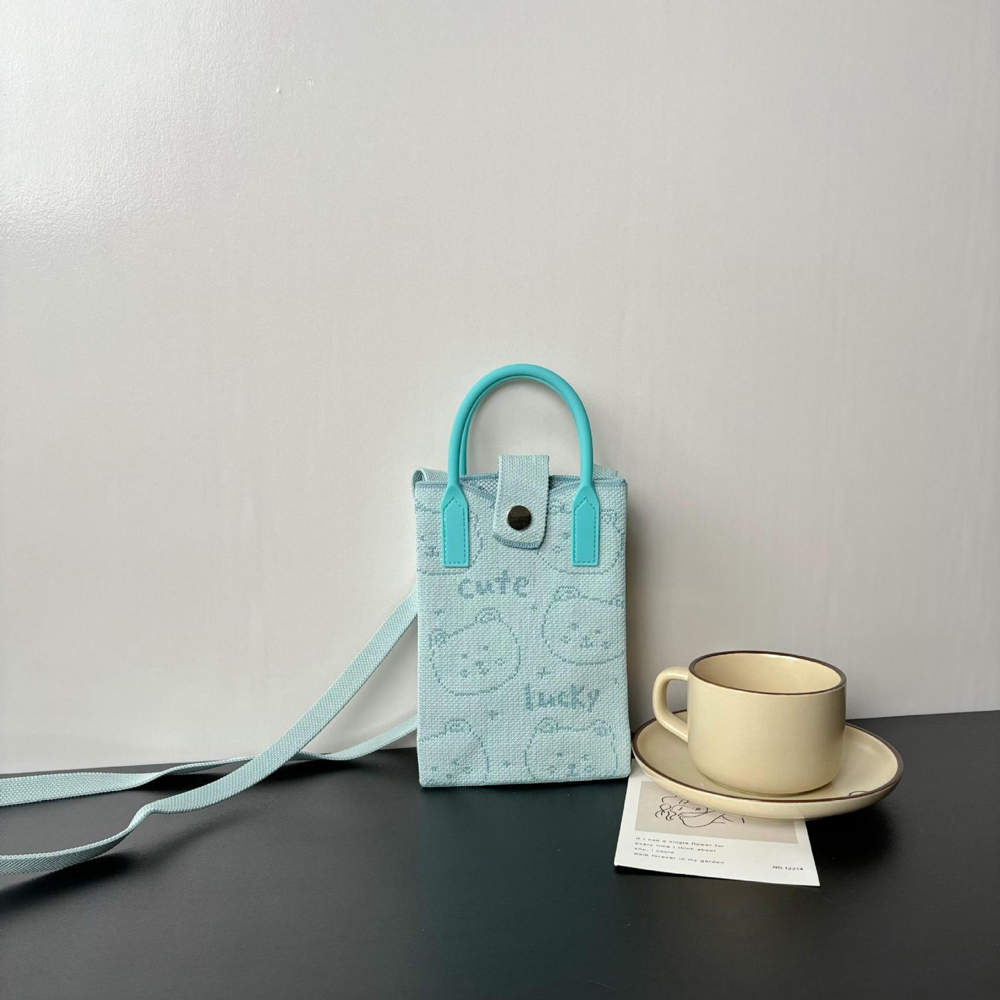 High Sense Mobile Cartoon Knitted Dopamine Bags