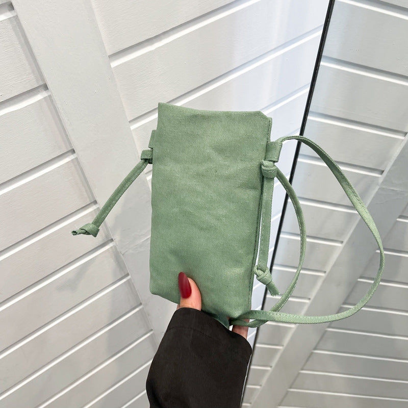 Female Mini Korean Style Canvas Cute Crossbody Bags