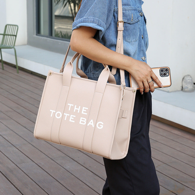 Retro Alphabet Large Capacity Commuter Niche Tote Bags