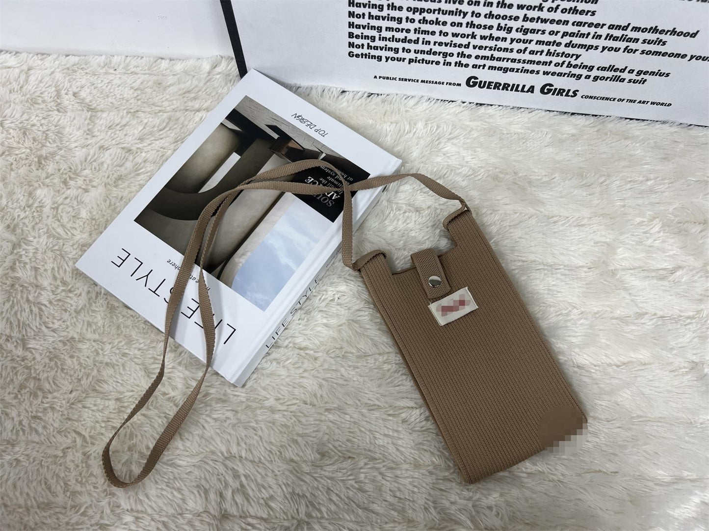 Spring Solid Color Cell Vertical Mini Simple Change Phone Bags