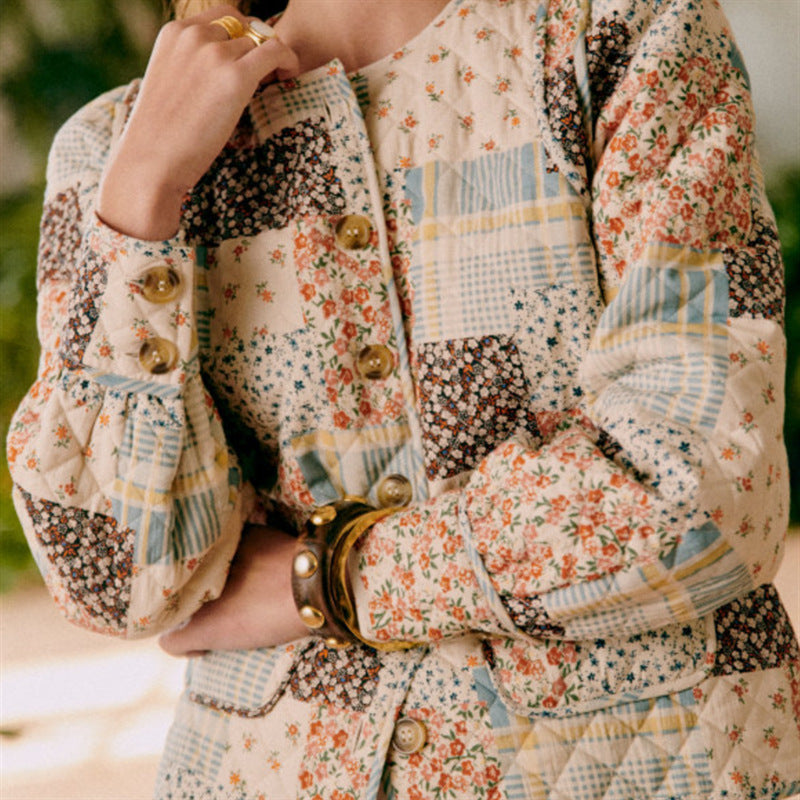 Women's Cool Printed Quilted Cotton Niche Coats