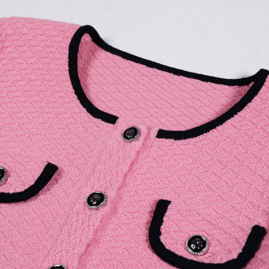 Popular Fashion Knitted Woolen Tup Straight Suits