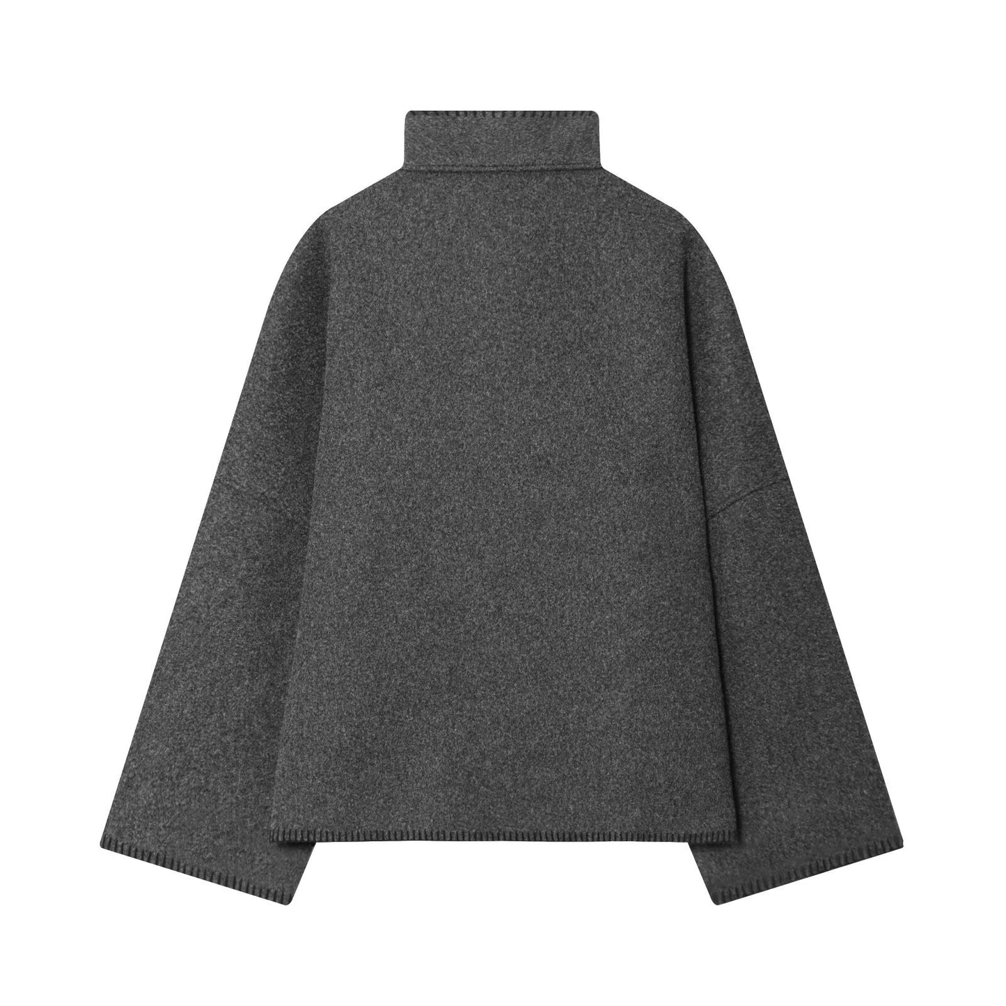 Autumn Turtleneck Silk Loose Stylish Long Jackets