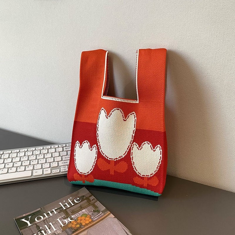 Thickened Knitting Female Hand Knitted Gift Handbags