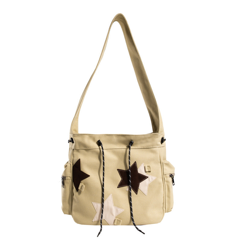 Canvas Female Wind Star Style Large Bags