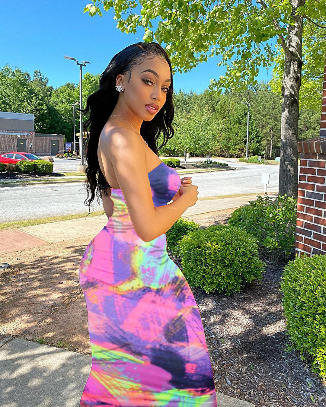 Classic Beautiful Glamorous Women's Colorful Tube Dress