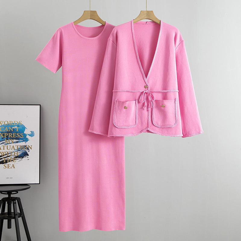 Women's Leisure Loose Fashion Long Two-piece Suits