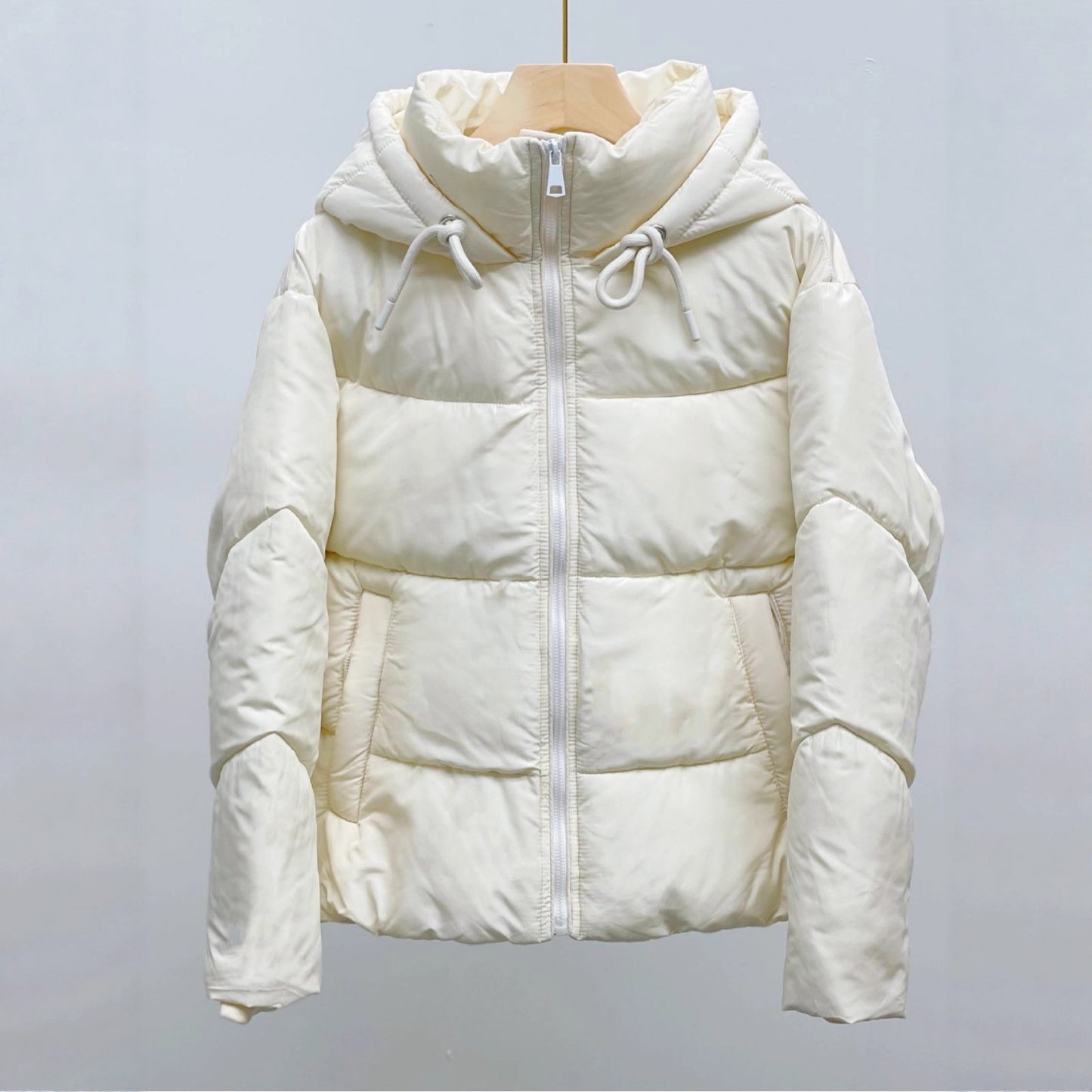 Women's Autumn Hoodie With Drawstrings High Neck Shorts