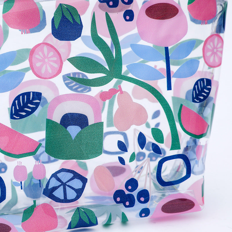 Stylish Copyright Figure Fruit Buggy Transparent Cosmetic Bags