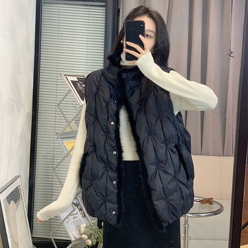 Women's Unique Down Design Korean Fashion Vests