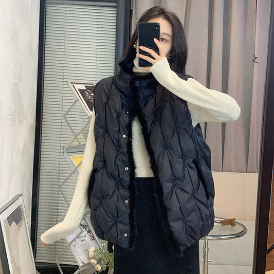 Women's Unique Down Design Korean Fashion Vests