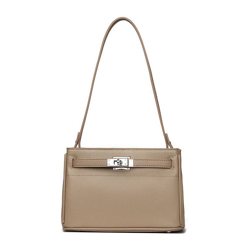 Women's Simple Commute Kelly Genuine Leather Small Square Bags