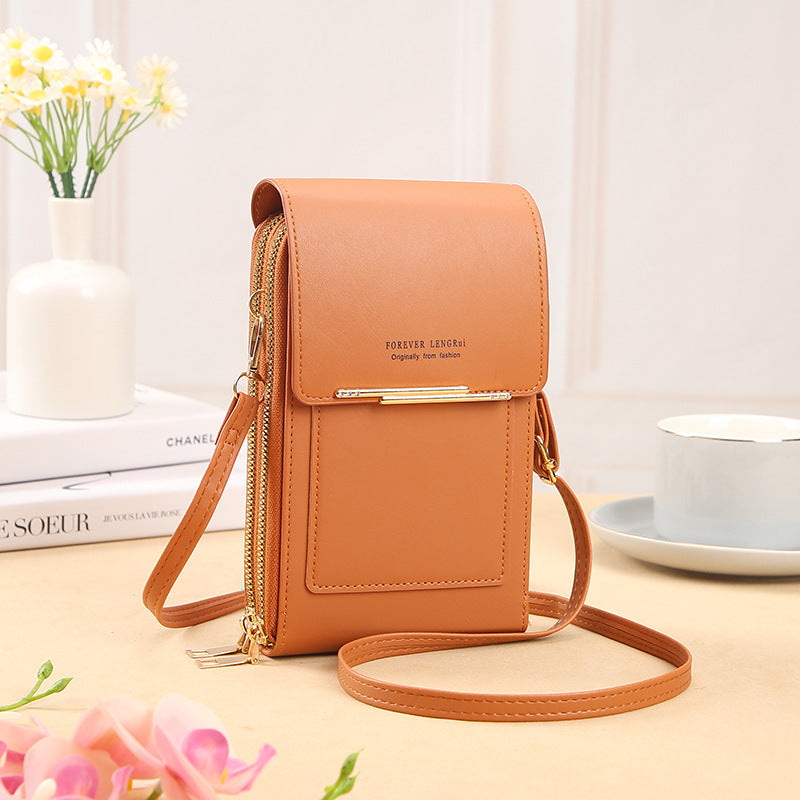 Women's Stylish Versatile Zipper Solid Color Simple Bags