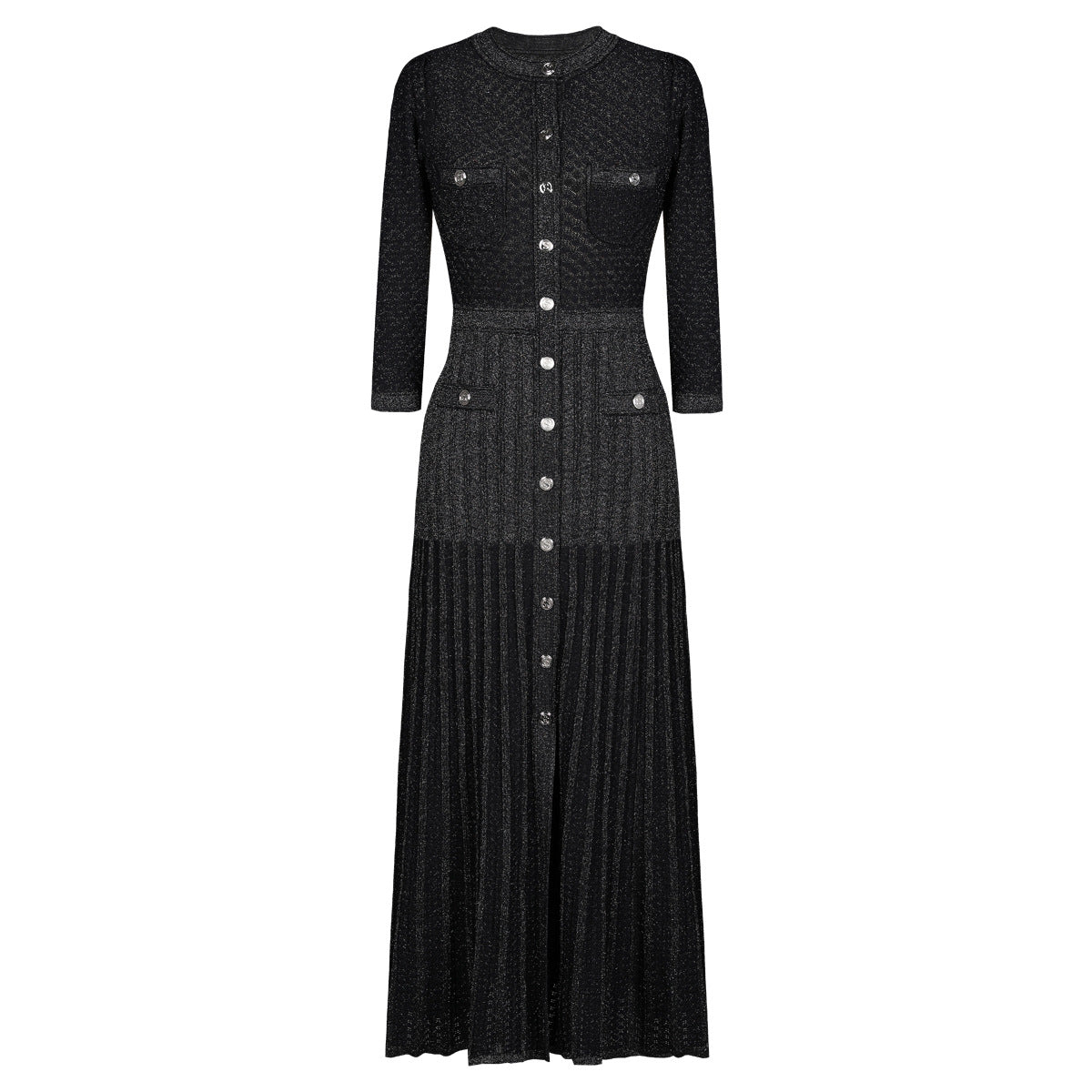 High Quality Fashion Knitted Round Neck Slim Slimming Dresses