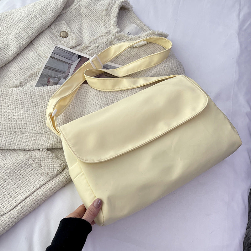Style Simple Pure Color Artistic Preppy Bags