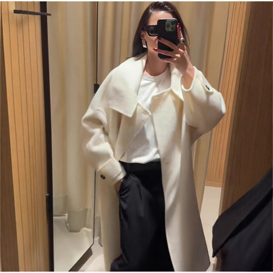 Women's Color Elegant Style Stand Collar Button Coats