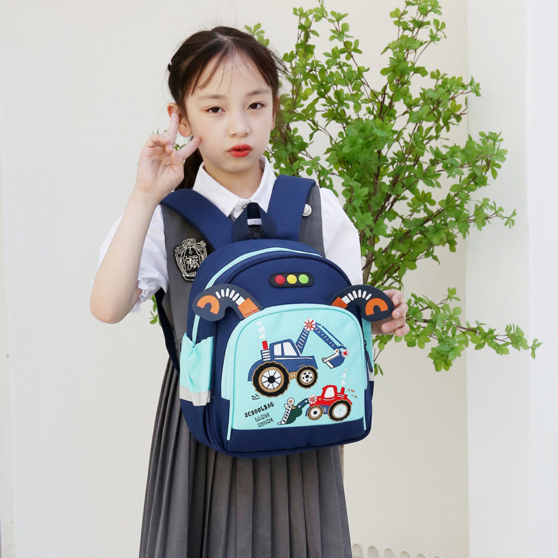 Children's Cartoon Color Pony Print Boys Large Kindergarten School Bags