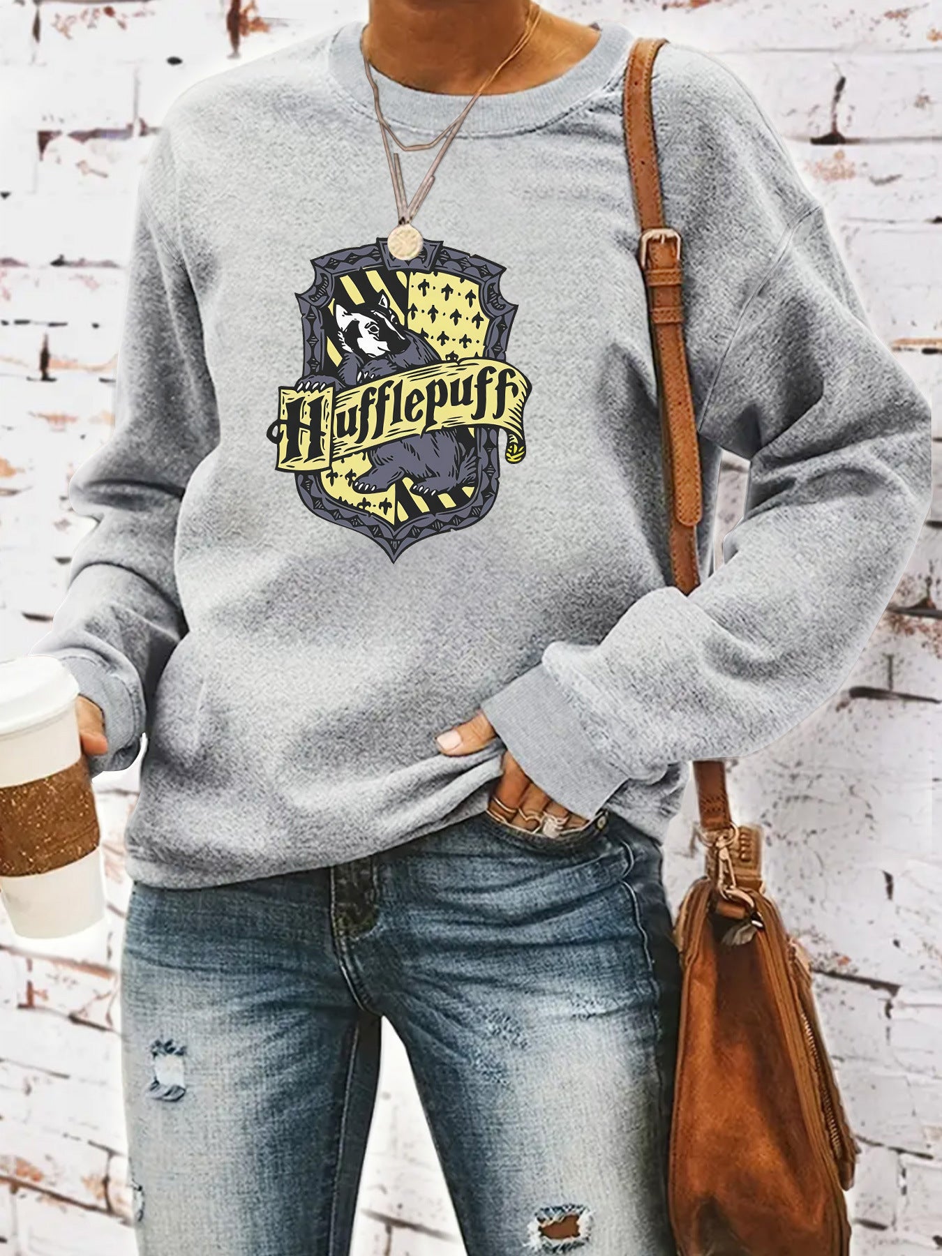 Stylish Women's Round Neck Trends Long-sleeved Tops