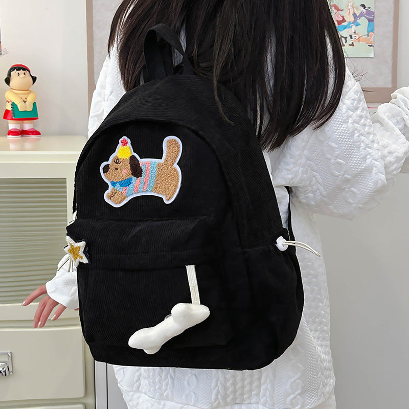 Glamorous Innovative Corduroy Puppy Has Copyright Backpacks