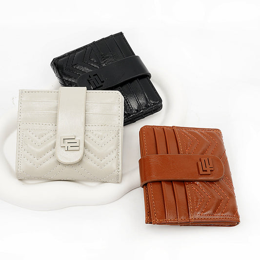 Fashion Embroidery Thread Female Multiple Slots Ladies Wallets