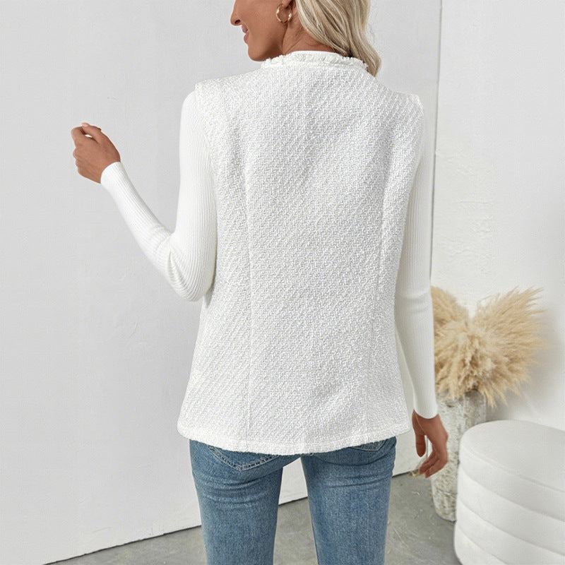 Women's Autumn Solid Color Classic Style High Vests