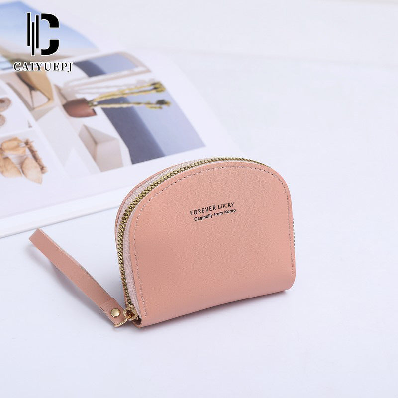 Women's Solid Color Access Cover High Sense Large Card Holder