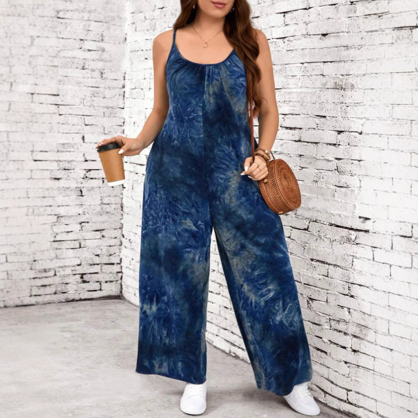 Graceful Women's Summer Floral Print Trousers Women's Jumpsuit/clothing