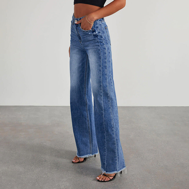 Stylish Women's Denim Washed Blue Stretch Women's Jeans