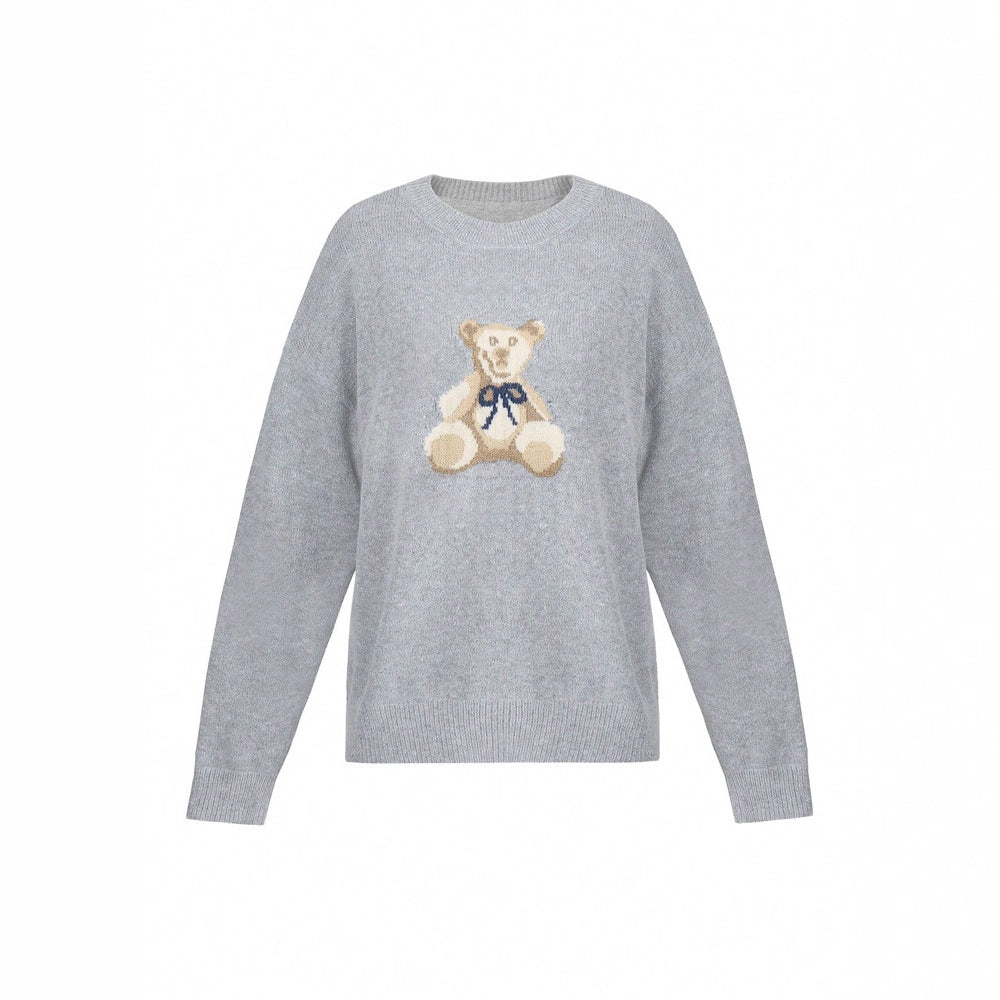 Women's Cartoon Bear Pattern Casual Lazy Winter Sweaters