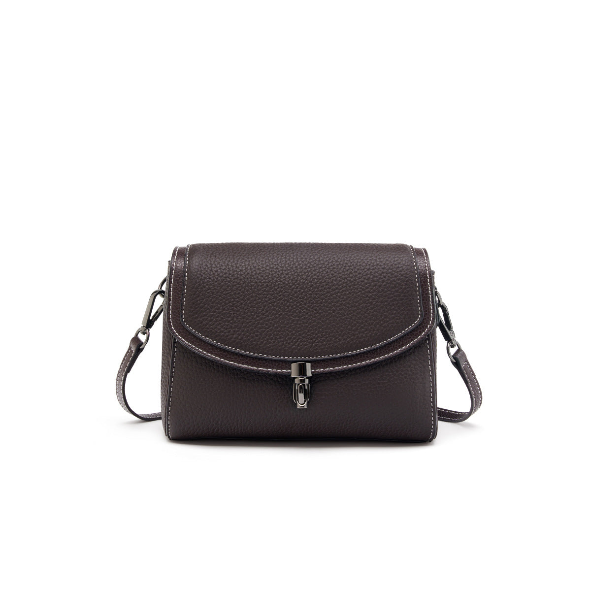 Women's Niche Genuine Leather Closed Toe Layer Crossbody Bags