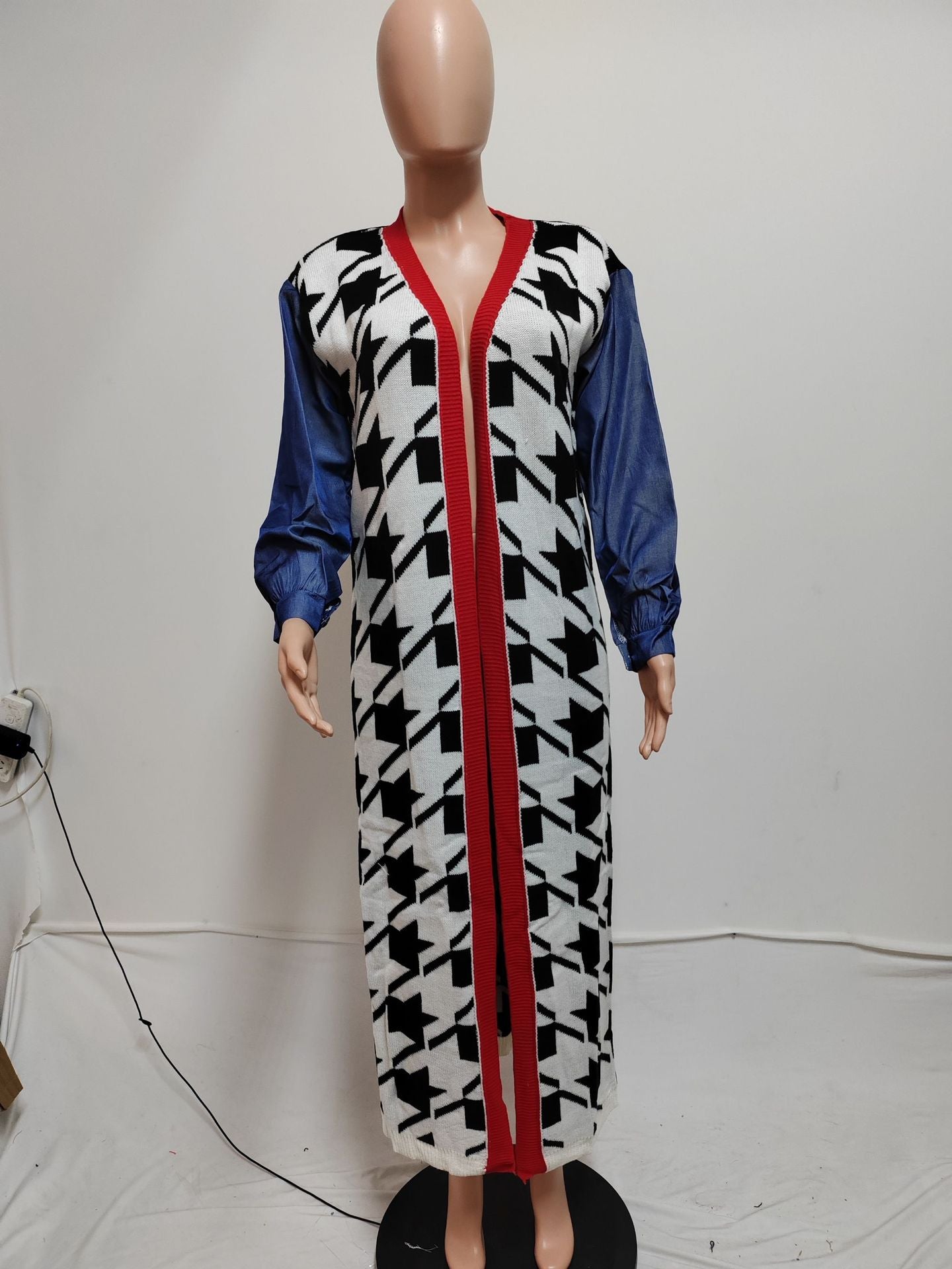 Patchwork Double Thick Pattern Fashion Casual Knitwear