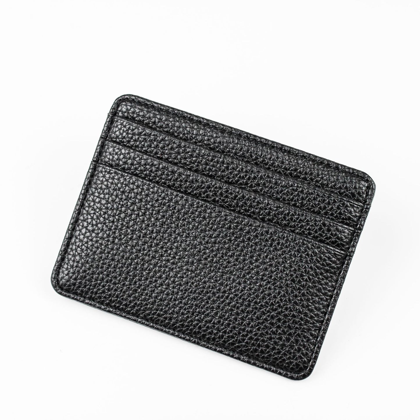 Simple Leather Cutting Ferrule Lychee Pattern Creative Change Large Card Holder