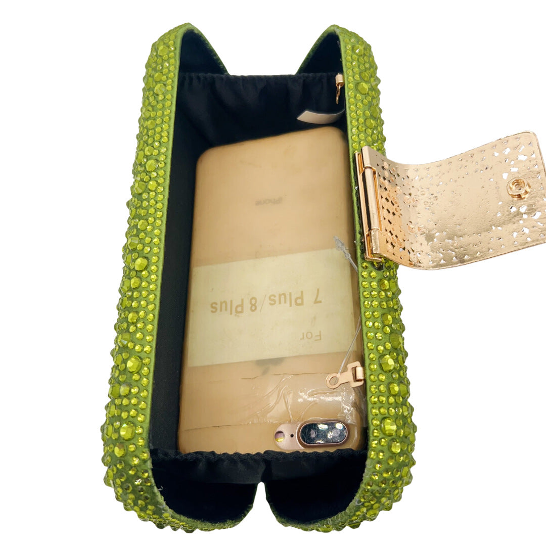 Women's Light Luxury Shiny Double-sided Hot Hand-held Evening Bags