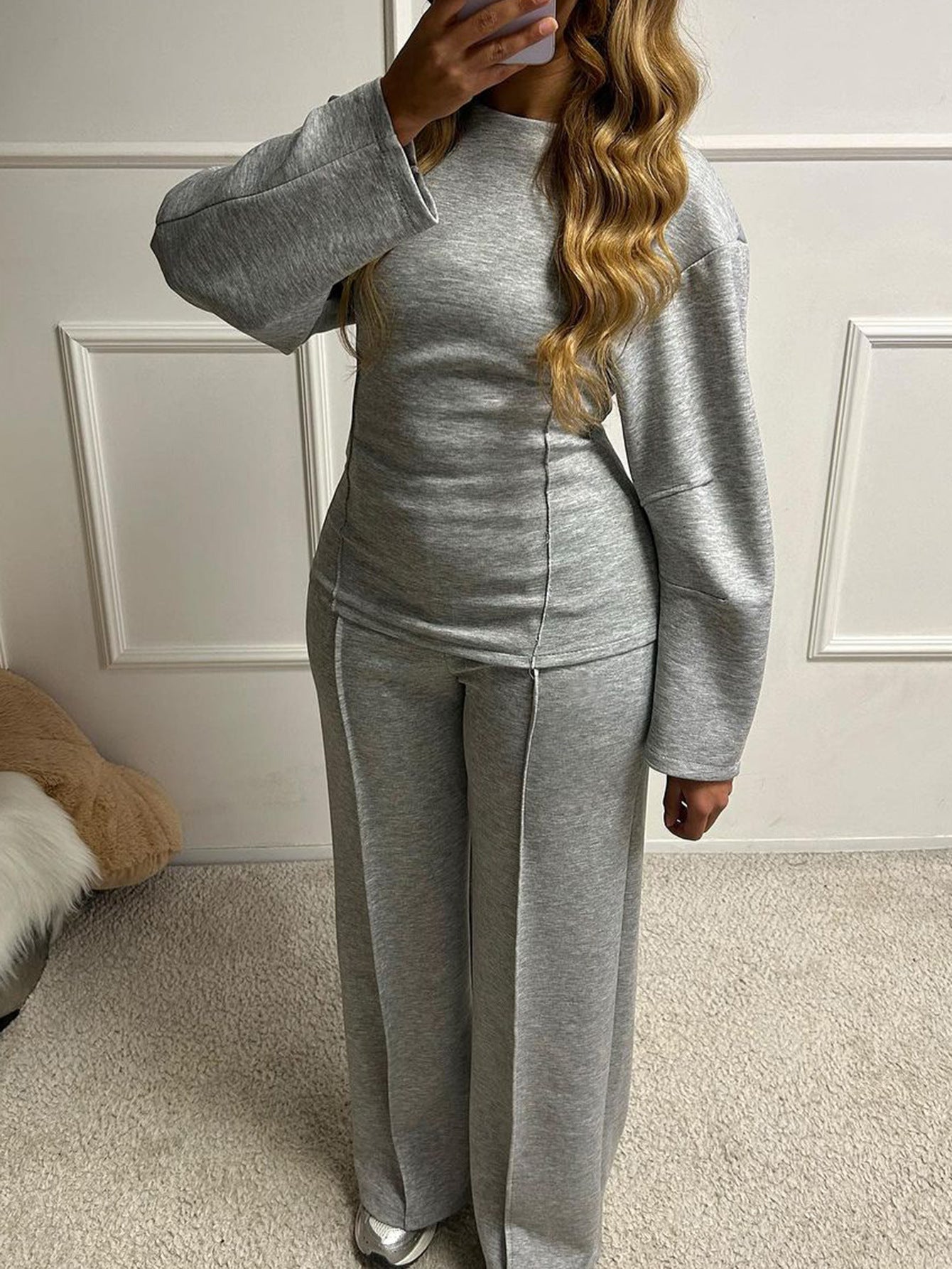 Women's Casual Fashion T-shirt Trousers Two-piece Suits