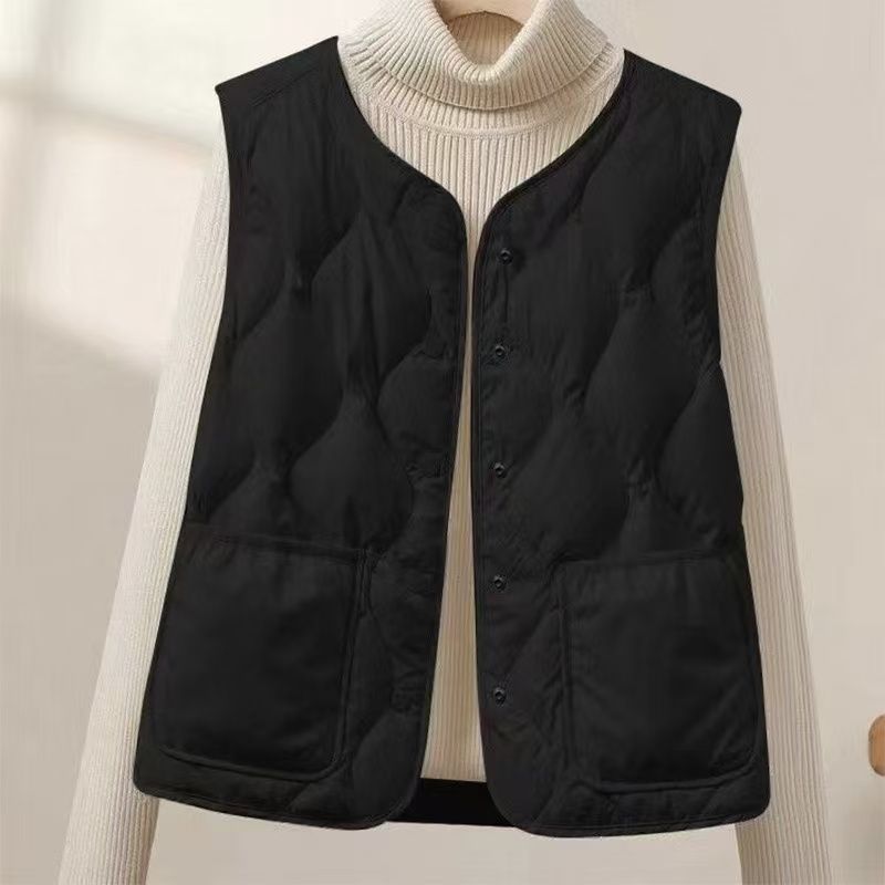 Women's Cotton Fashion Simple Style Slim Single-breasted Bandage Dress Women's Vest