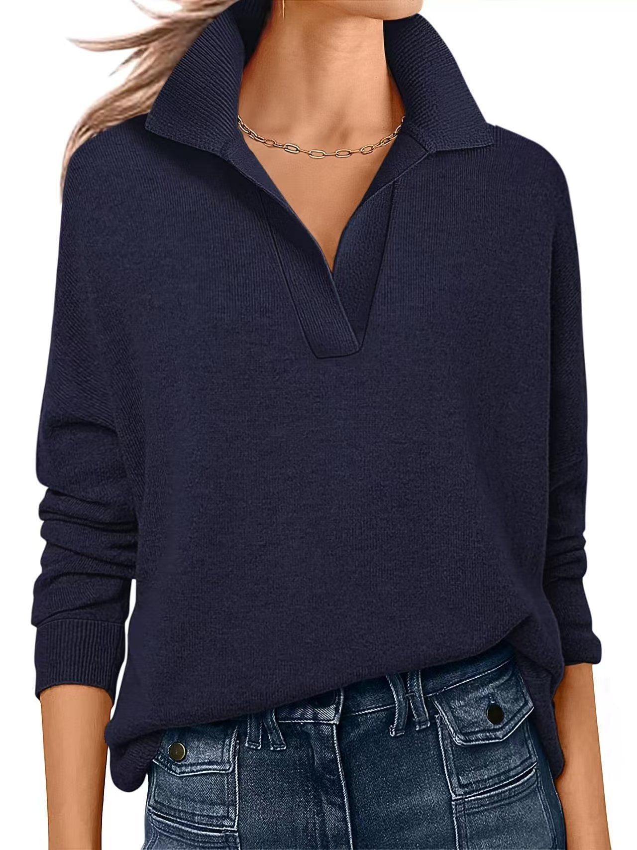 Women's Solid Color Long Sleeve Loose Fashion Tops