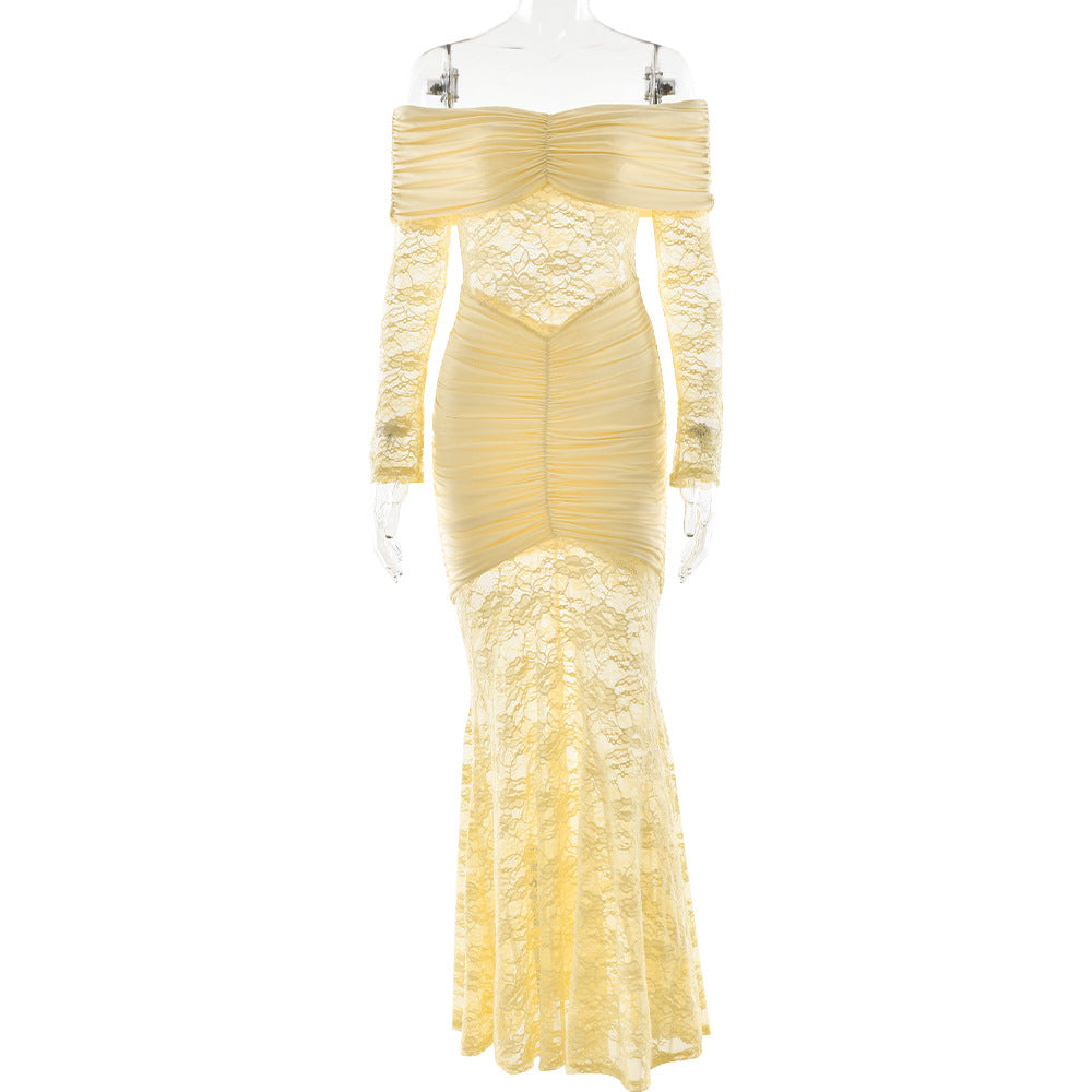 Summer Graceful Tube Lace Fashion Sexy Dress Backless Dresses