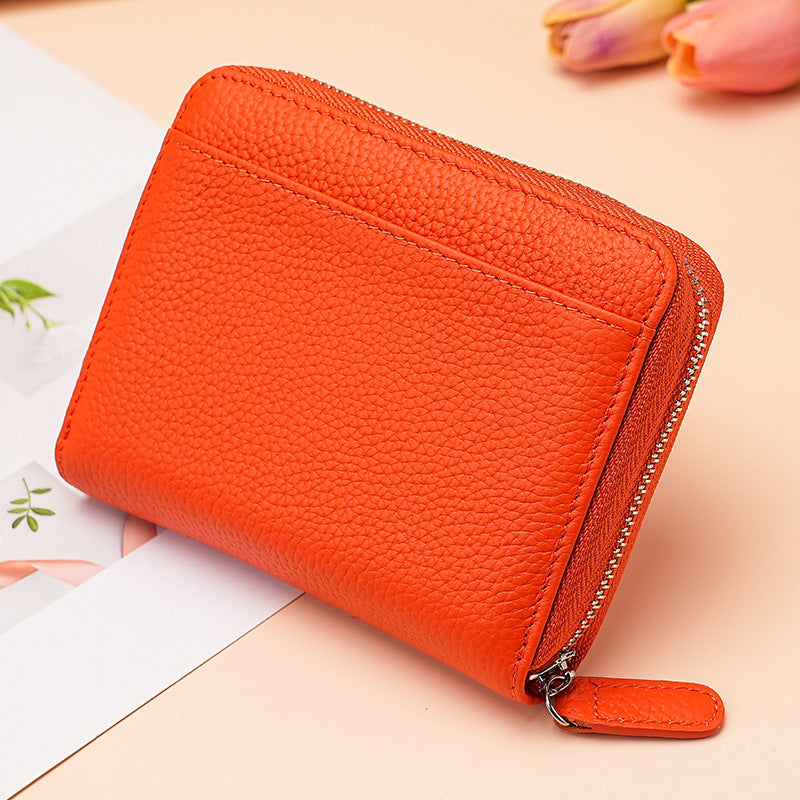 Women's & Men's & Stylish Versatile Genuine Leather Large Card Holder