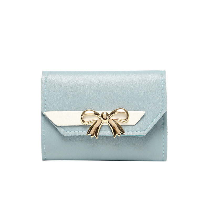 Women's Fashion Short Simple Style Clutch Bow Ladies Wallets